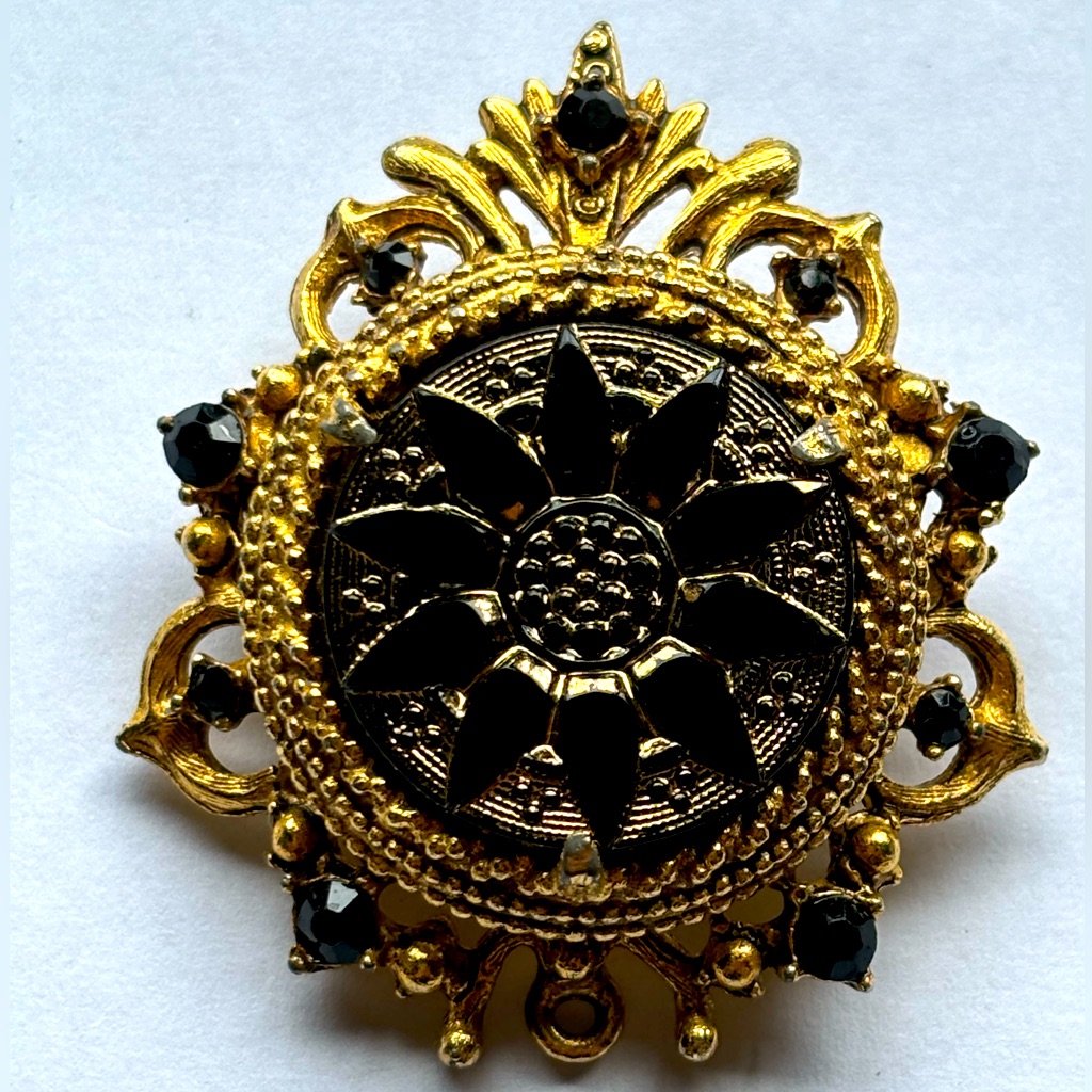 Signed Black Gold Florenza PinBrooch 4262 62$